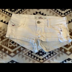 Hollister White Jean Shorts Size 00